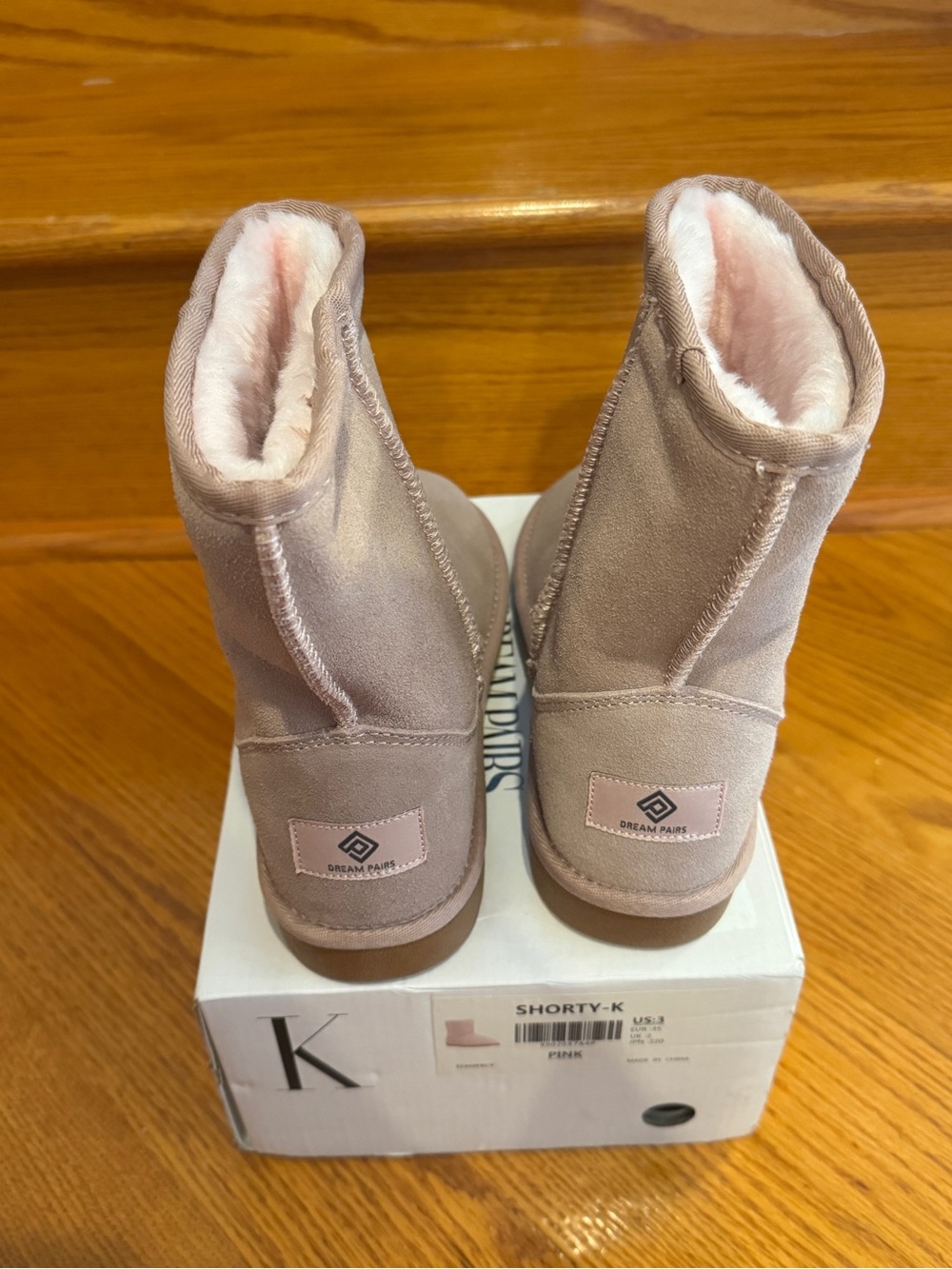 Dream Pairs Kids Blush Pink Short Winter Boots